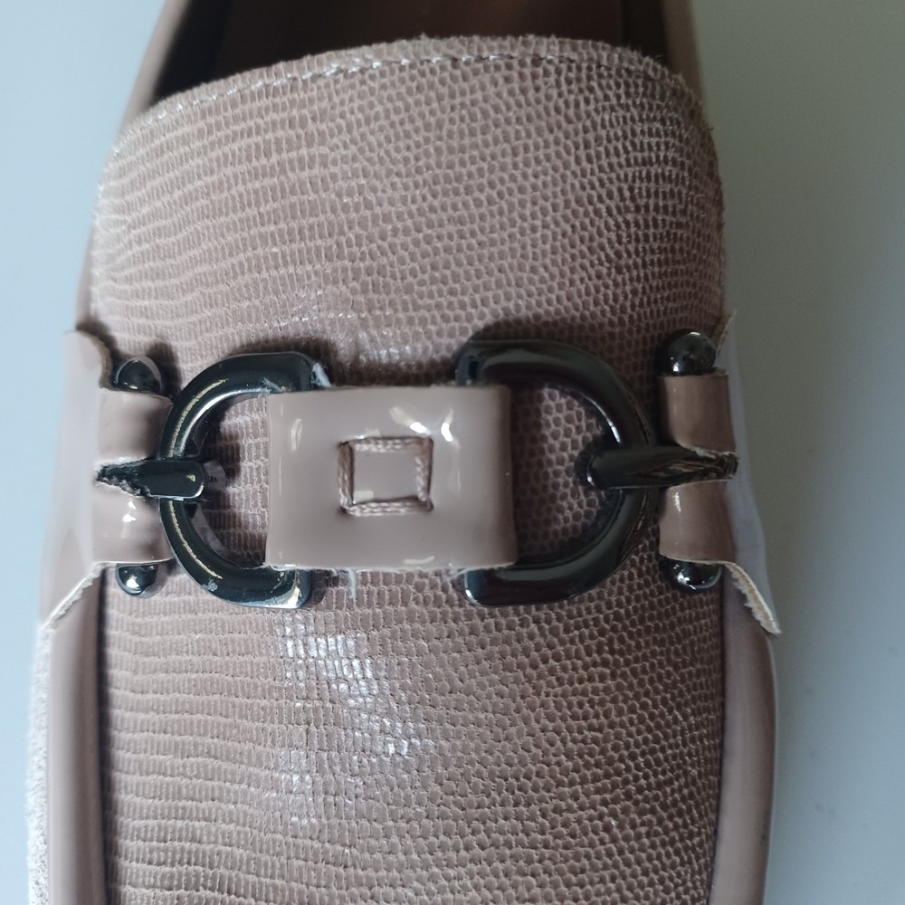 Donald Pliner Womens Blush Pink Leather Lug Sole Bit Loafers HPCLIO-CS Size 10M - Picture 14 of 16